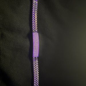 Stainless-Steel Diamond Tennis Chain Bracelet